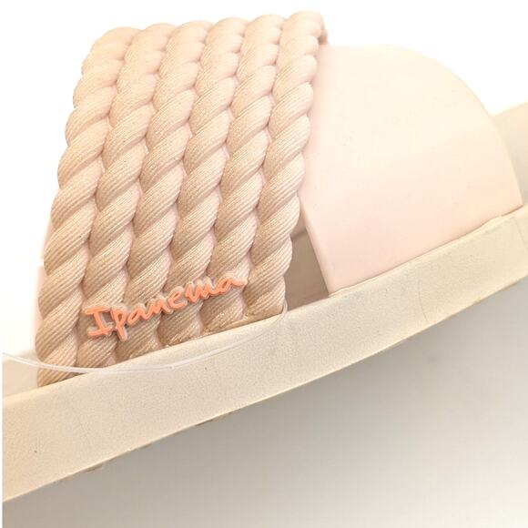 Ipanema Street II Crisscross Strap Slide Sandal Women's Beige Size US9 EU40 - Picture 11 of 11